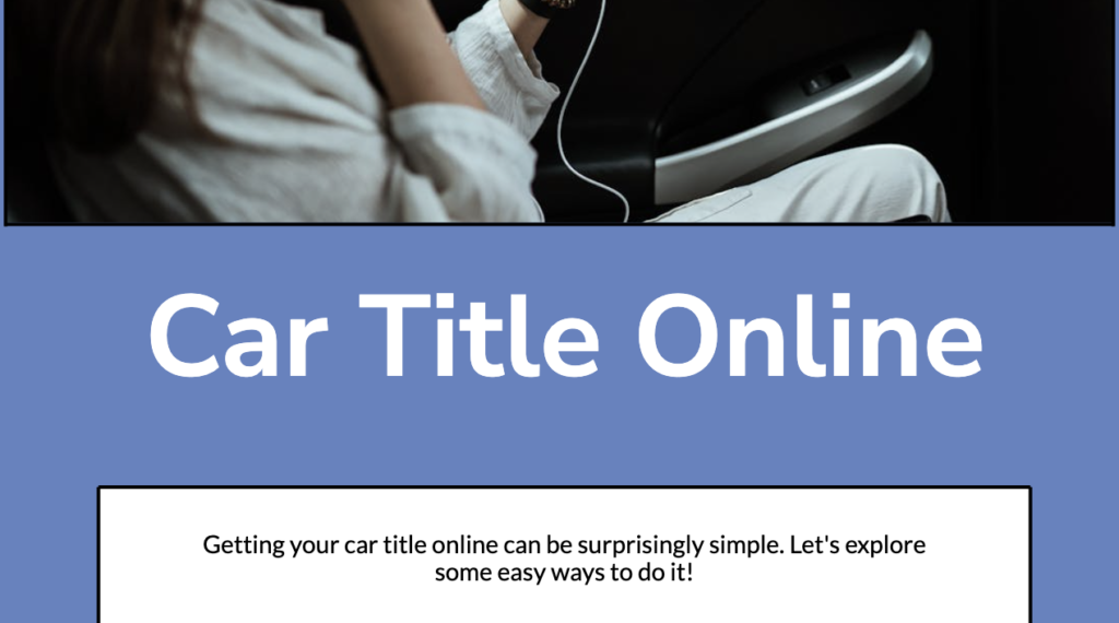 Make a car title online