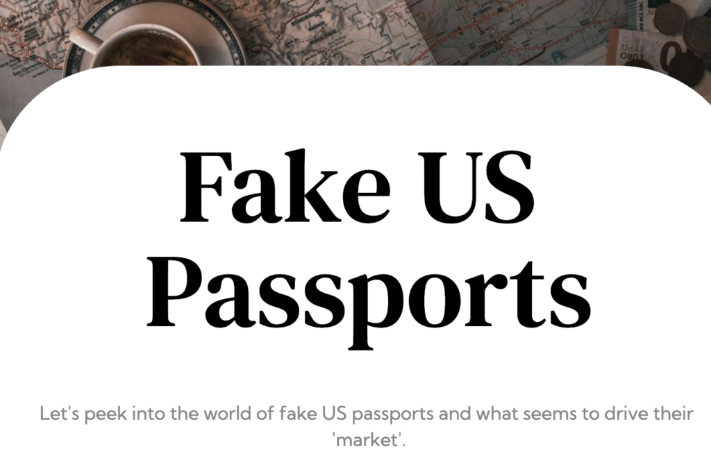 Fake US Passports for Sale