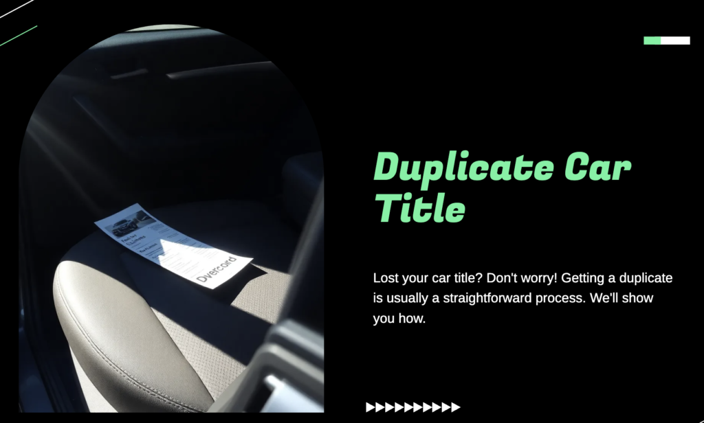 How to Get a Duplicate Car Title