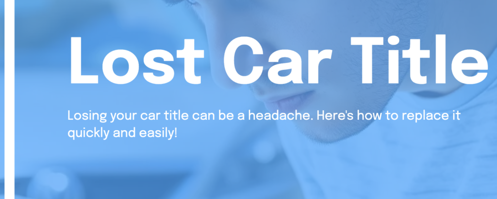 Lost Car Title Certificate