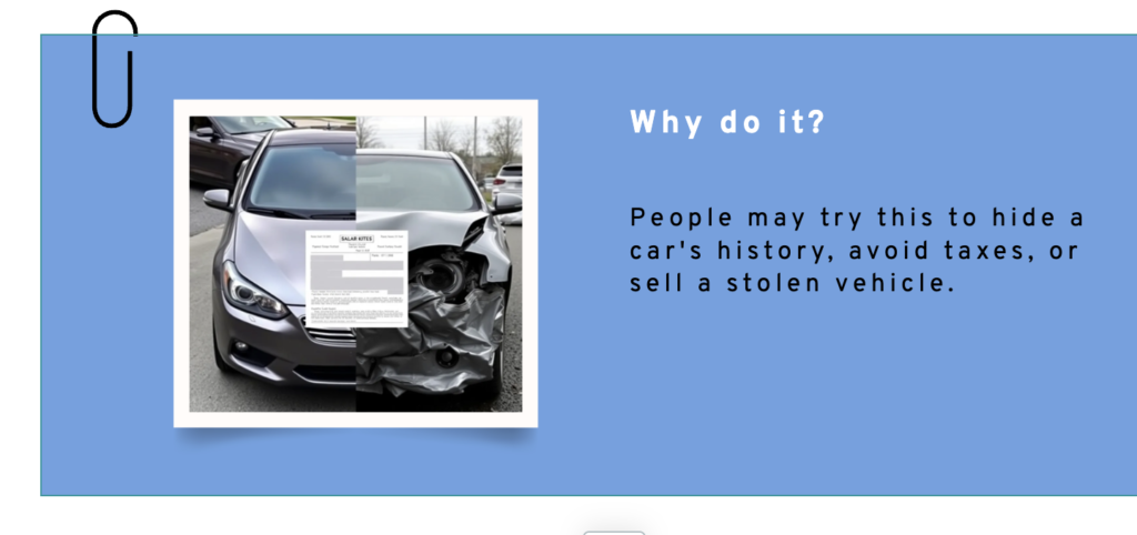 purchasing cars with fake titles